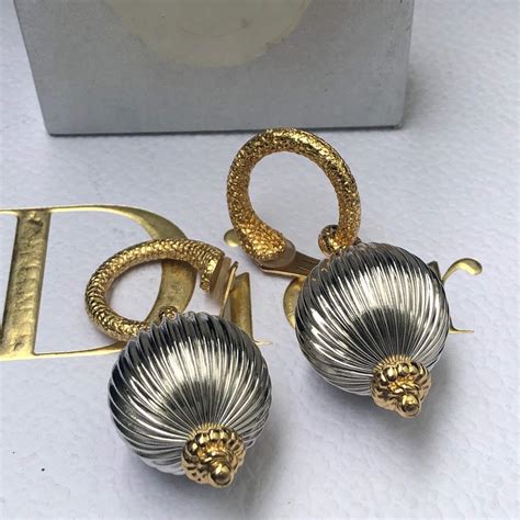 vintage chr dior earrings|christian dior drop earrings.